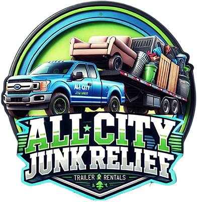 All City Junk Relief truck logo design.
